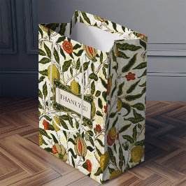 Bolsa De Regalo Mediana Patrón de frutos de limón granado William Morris