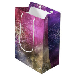 Bolsa De Regalo Mediana Patrón de galaxia colorido