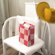 Patrón de Gingham de Red Checkered Rosa