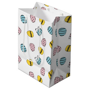 Bolsa De Regalo Mediana Patrón de Huevo de Pascua Snoopy