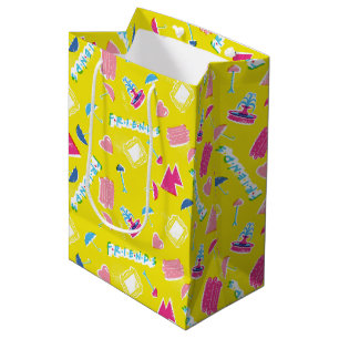 Bolsa De Regalo Mediana Patrón de iconos Neon FRIENDS™