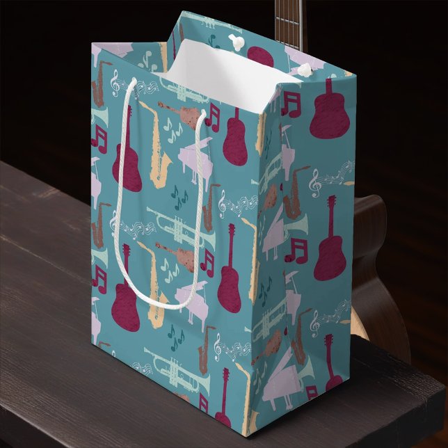 Bolsa De Regalo Mediana Patrón de instrumentos musicales (Subido por el creador)