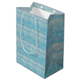 Bolsa De Regalo Mediana Patrón de invierno en acuarela