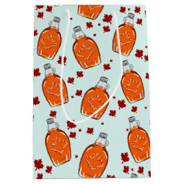 Bolsa De Regalo Mediana Patrón de jarabe de arce canadiense