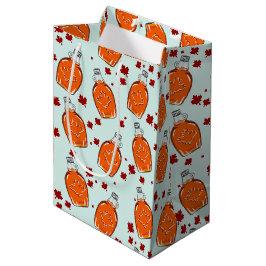 Bolsa De Regalo Mediana Patrón de jarabe de arce canadiense