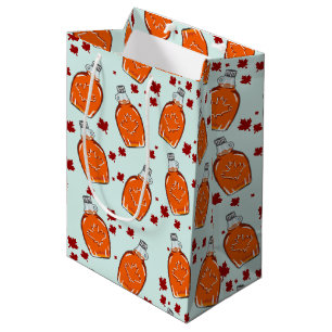 Bolsa De Regalo Mediana Patrón de jarabe de arce canadiense