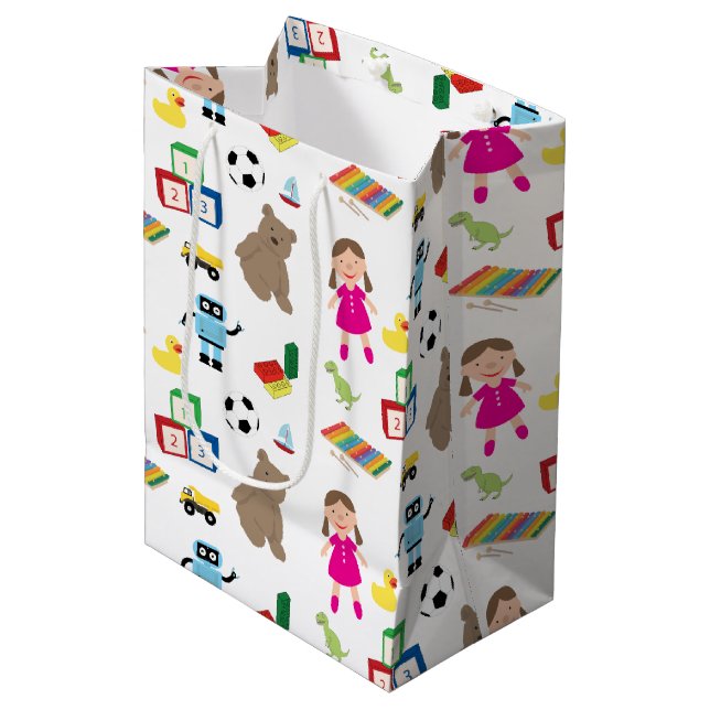 Bolsa De Regalo Mediana Patrón de juguetes para niños (Angulo Anverso)