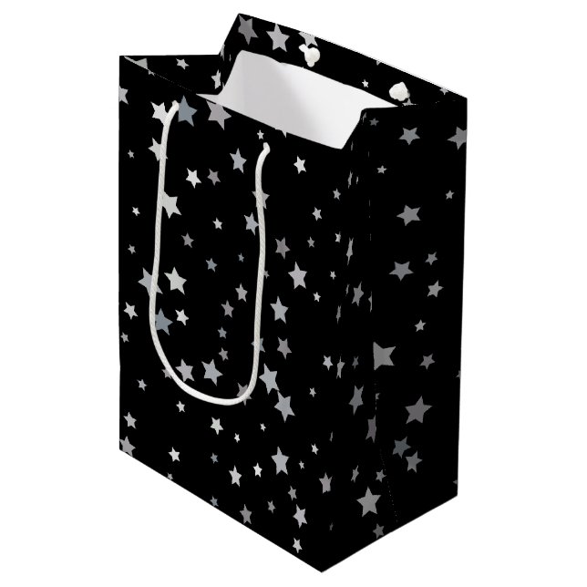 Bolsa De Regalo Mediana Patrón de las Estrellas de Plata Cuta | Cualquier  (Angulo Anverso)