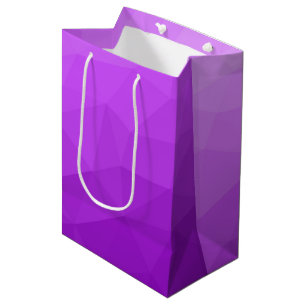 Bolsa De Regalo Mediana Patrón de malla geométrica del gradiente de lavand