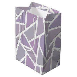 Bolsa De Regalo Mediana Patrón de mosaico de lavanda