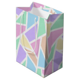 Bolsa De Regalo Mediana Patrón de mosaico del arcoiris pastel