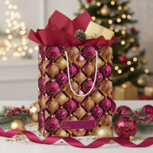 Patrón de Navidad en Oro Magenta #12 ID1009