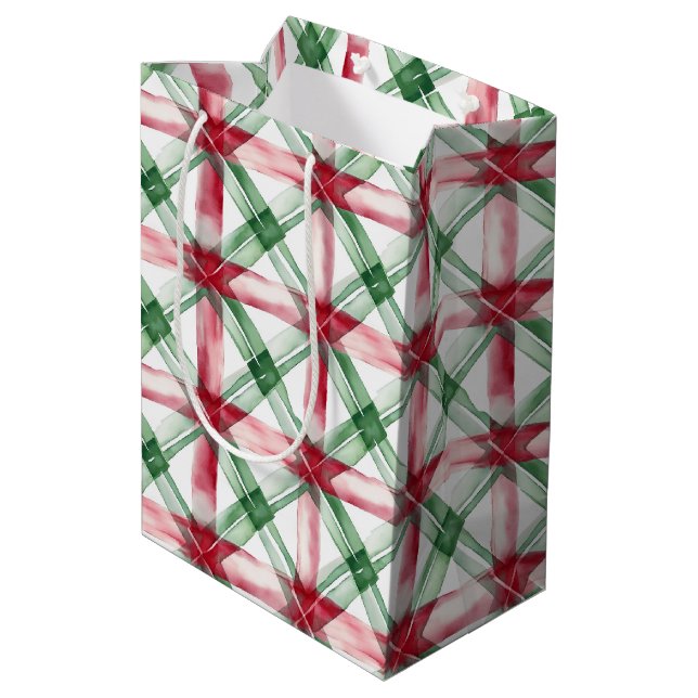 Bolsa De Regalo Mediana Patrón de navidades (Angulo reverso)