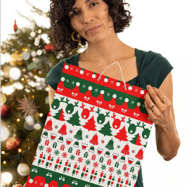 Bolsa De Regalo Mediana Patrón de navidades