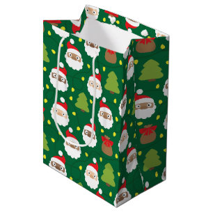 Bolsa De Regalo Mediana Patrón de notificaciones Santa