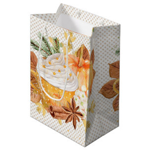 Bolsa De Regalo Mediana patrón de otoño de Acción de Gracias