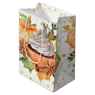 Bolsa De Regalo Mediana patrón de otoño de Acción de Gracias