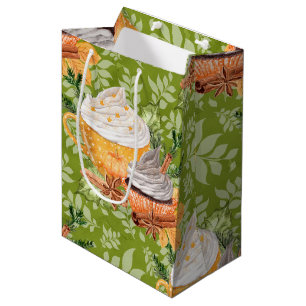 Bolsa De Regalo Mediana patrón de otoño de Acción de Gracias
