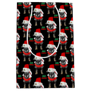 Bolsa De Regalo Mediana Patrón de perro de los Navidades de Bah Humbug