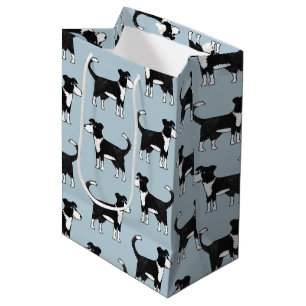 Bolsa De Regalo Mediana Patrón de Perro de Oveja de Collie de borde galés