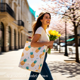Bolsa De Regalo Mediana Patrón de Piña Juguetón – Verano Tropical