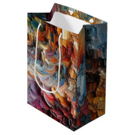 Bolsa De Regalo Mediana Patrón de pintura con textura gruesa