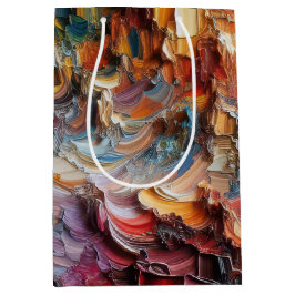 Bolsa De Regalo Mediana Patrón de pintura con textura gruesa