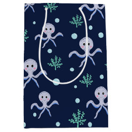 Bolsa De Regalo Mediana Patrón de Pulpo Adorable