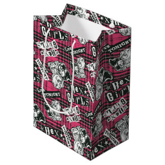 Bolsa De Regalo Mediana Patrón de Punk de Chicas hexadecimales