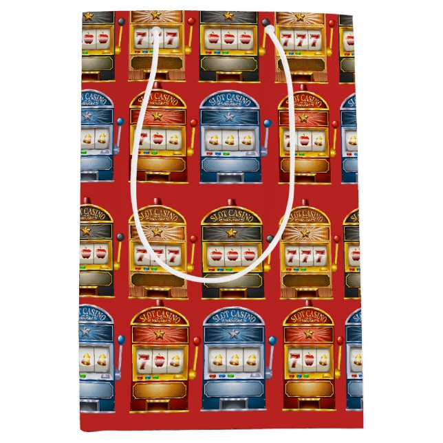 Bolsa De Regalo Mediana Patrón de ranuras retro (Anverso)