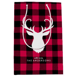 Bolsa De Regalo Mediana Patrón de relleno de búfalo festivo"