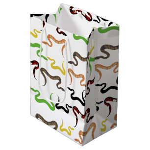 Bolsa De Regalo Mediana Patrón de reptil Python de serpientes coloridas