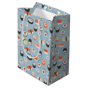 Bolsa De Regalo Mediana Patrón de rollo Sushi Nigiri Maki