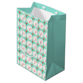 Bolsa De Regalo Mediana Patrón de Santa Navidad Pickleball Ogee