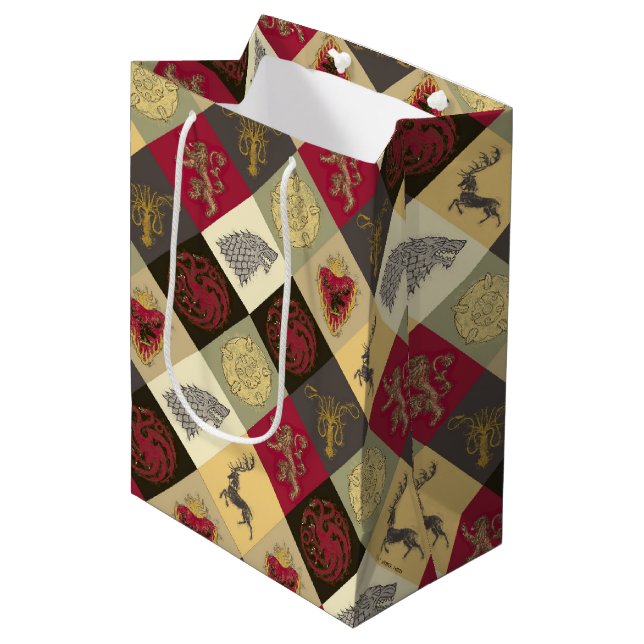 Bolsa De Regalo Mediana Patrón de Sigil de Juego de Tronos (Angulo Anverso)