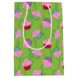 Bolsa De Regalo Mediana Patrón de tarta cerebral zombi