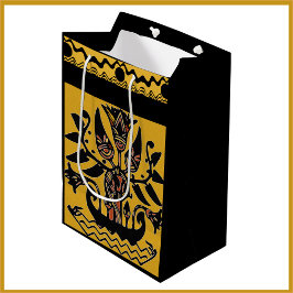Bolsa De Regalo Mediana Patrón de tatuaje étnico tribal
