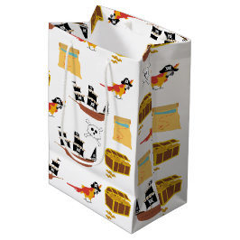 Bolsa De Regalo Mediana Patrón de tema del escudo Pirata