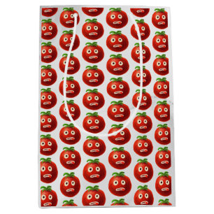 Bolsa De Regalo Mediana Patrón de tomate gracioso - Arte vegetal Personali