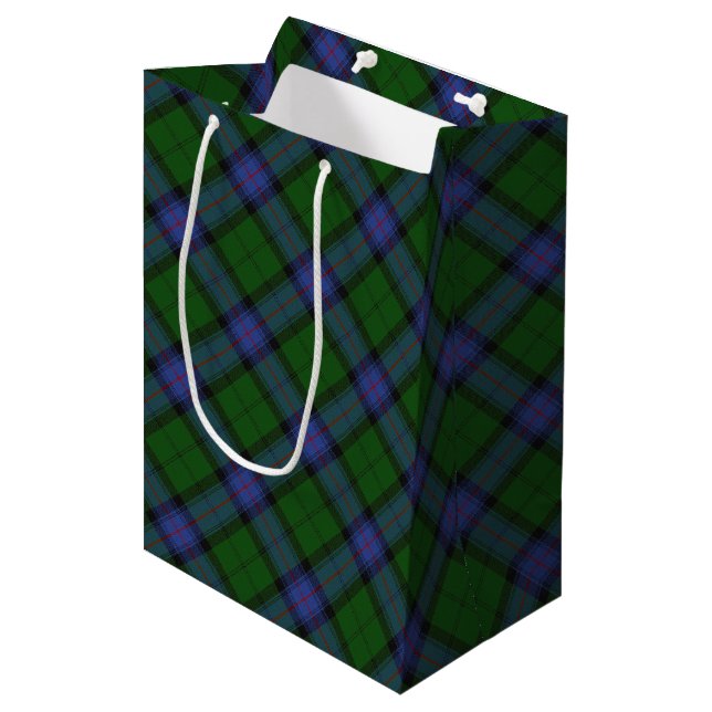 Bolsa De Regalo Mediana Patrón de trazo escocés del Clan Armstrong Tartan (Angulo Anverso)