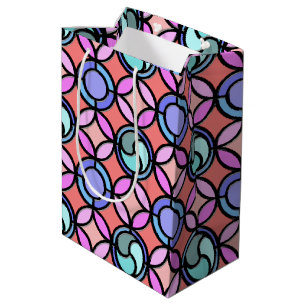 Bolsa De Regalo Mediana Patrón de vidrio manchado