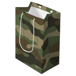 Bolsa De Regalo Mediana Patrón del Ejército Camo Verde