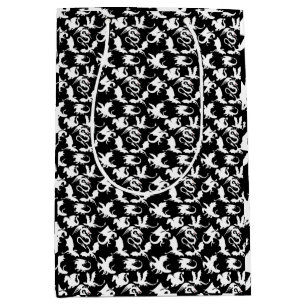 Bolsa De Regalo Mediana Patrón Dragon 01.bx4 Negro BG