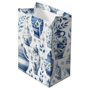 Bolsa De Regalo Mediana Patrón elegante de colores de agua jengibre