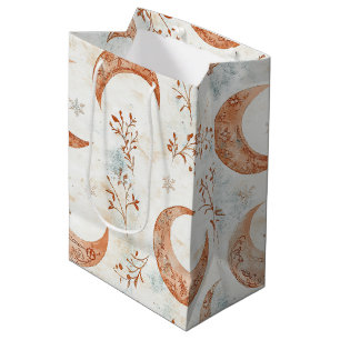 Bolsa De Regalo Mediana Patrón floral celestial (3)