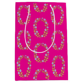 Bolsa De Regalo Mediana Patrón floral de niña