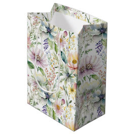 Bolsa De Regalo Mediana patrón floral pastel de bonito