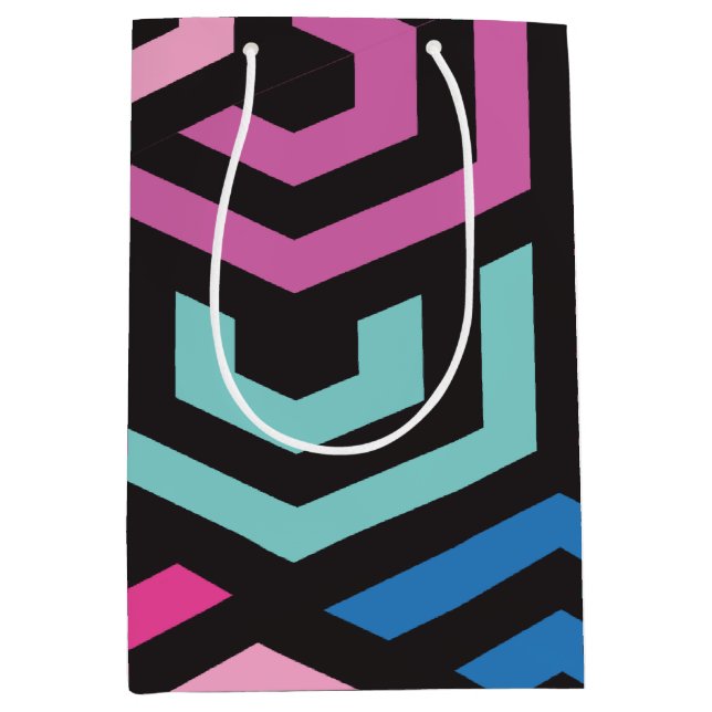 Bolsa De Regalo Mediana Patrón geométrico de hexágono (Anverso)