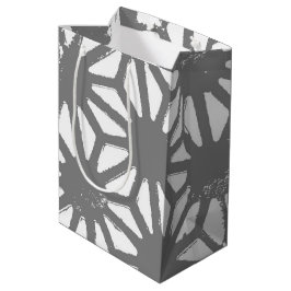 Bolsa De Regalo Mediana Patrón geométrico gris