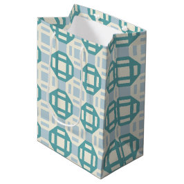Bolsa De Regalo Mediana Patrón geométrico moderno inspirado en colchas